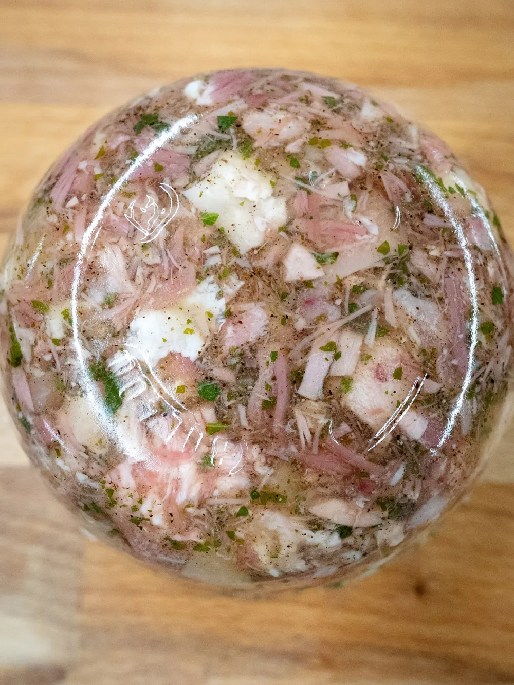 Aspic traditionnel de viande Aspic de viande en gros plan